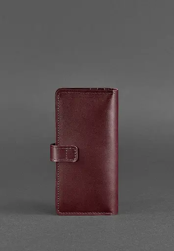 Кожаное женское портмоне 7.0 бордовое. - фото 6