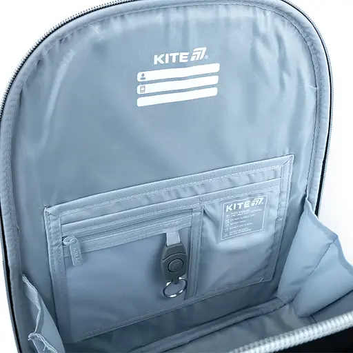 Рюкзак школьный каркасный Kite Education Black&Silver (K26-556M-2) - фото 8