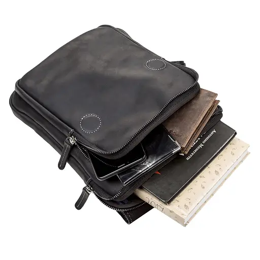 Чоловіча шкіряна сумка SHVIGEL 22х25х3,5 см sum0012503 - фото 3