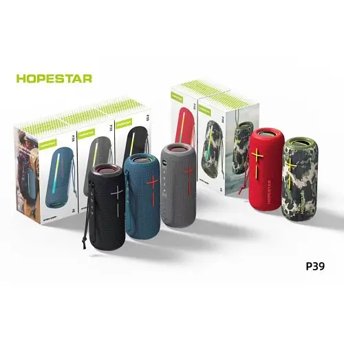 Колонка bluetooth Hopestar P39 LED сірий - фото 2