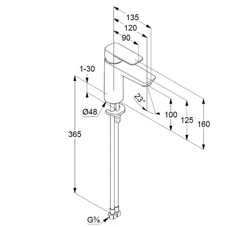Змішувач для умивальника Kludi Pure&Style 100 DN 15 402920575 - фото 4