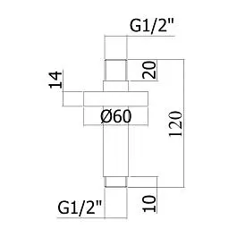 Кронштейн для верхнего душа Paffoni 12 см black matt ZSOF064NO Черный матовый - фото 2
