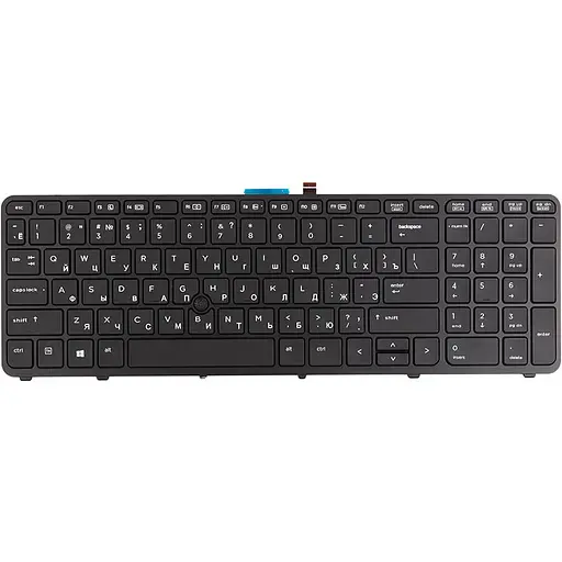 Клавіатура для ноутбука HP Zbook 15 G1 чорна, чорний фрейм, підсвітка