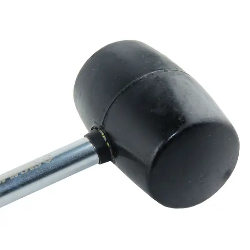 Киянка резиновая Sigma 450 г черная, металлическая обрезиненная рукоятка (4317481) - фото 2