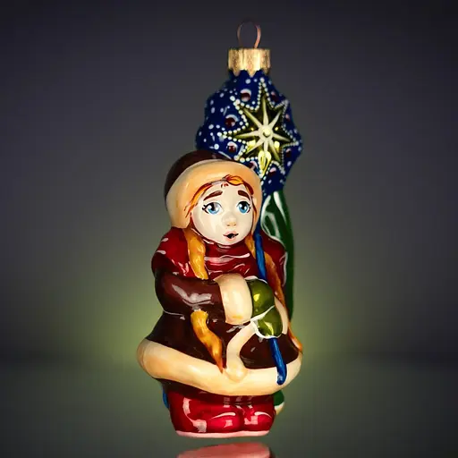 Ялинкова прикраса Різдвяні історії Різдвяна колядниця скло (4820001064360) - фото 3