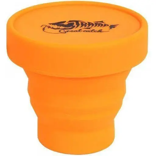 Стакан силиконовый Tramp с крышкой Оранжевый (TRA-TRC-083-ORANGE)
