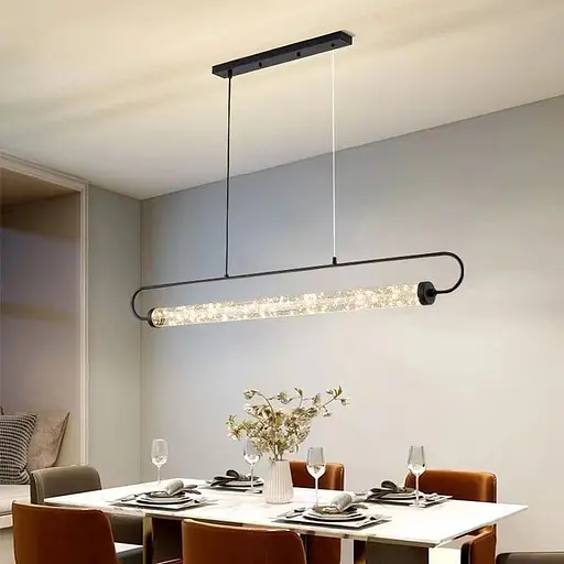 Видовжена дизайнерська світлодіодна люстра Line.F S 01-1200 - фото 1