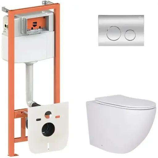 Набір Q-tap Nest 4 в 1 підвісний унітаз Robin Ultra Quiet 520x365x365 + комплект інсталяції QT13332381AW47501 - фото 1