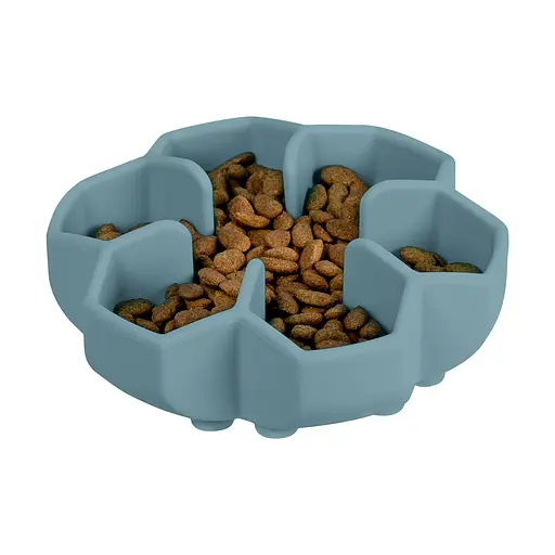 Миска для повільного харчування Waudog Silicone 750 мл сірий - фото 6