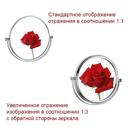 Зеркало косметическое Frap с увеличением настенное F6108 - фото 4