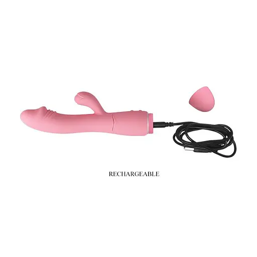 Вибратор-кролик Pretty Love Snappy Flesh 19.5х3.2 см розовый - фото 8