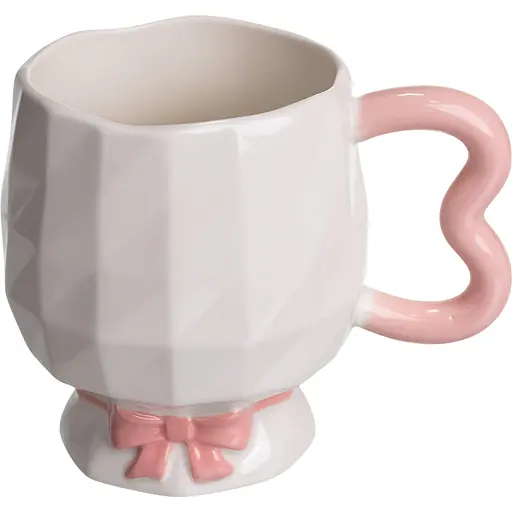 Чашка фарфоровая Yiwu на ножке 400 мл розовый Yiwu FM-39C