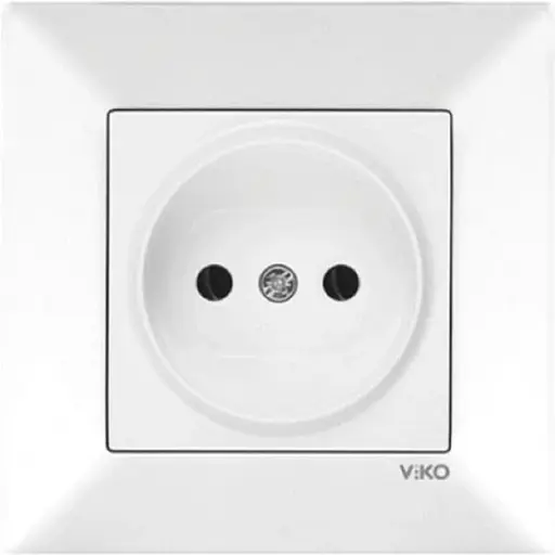 Розетка без заземления VIKO Meridian белая (90970007-WH)