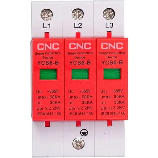 Ограничитель импульсных перенапряжений CNC YCS6-B 3P 30-60KA 385V