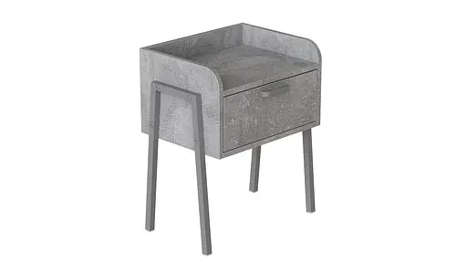 Тумба модульна Ferrum-decor Бетті 540x450x320 метал Сірий ДСП Бетон 16 мм (FRD-103003)