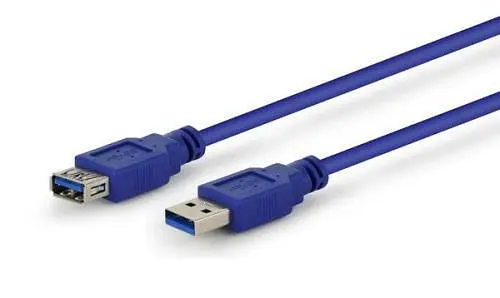 Кабель USB 3.0 AM – USB AF, 3 м, синий, Cablexpert (CCP-USB3-AMAF-10) - фото 1