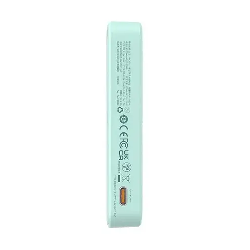 Магнитный павербанк Baseus Magnetic 5000 mAh 20 W с беспроводной зарядкой MagSafe и индикатором заряда голубой - фото 5