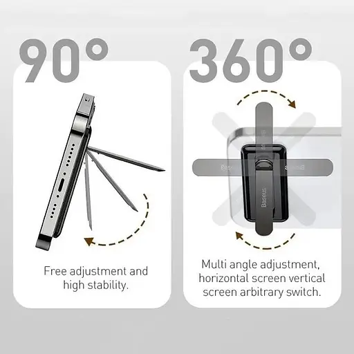 Підставка-тримач для телефона Baseus Foldable Bracket LUXZ000001 чорний - фото 2