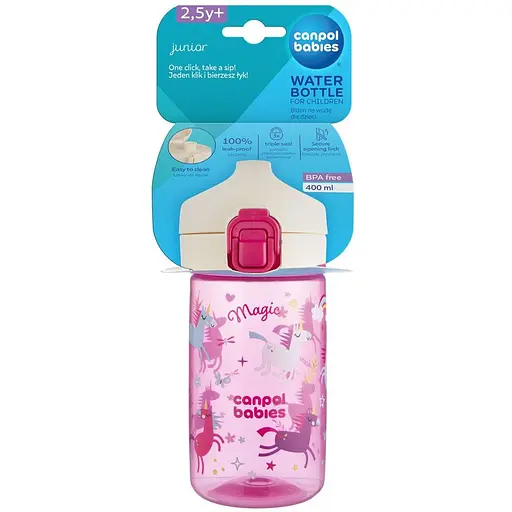 Поильник детский для воды Canpol babies Junior розовый (56/624_pin) - фото 5