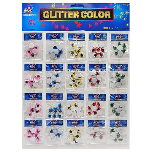 Творческий набор для аппликаций "Глаза" Bambi 929447, 5 цветов - фото 1