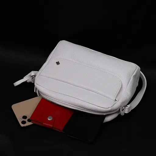 Кожаная женская сумка Grande Pelle 23х17х7 см sum0023594 - фото 5