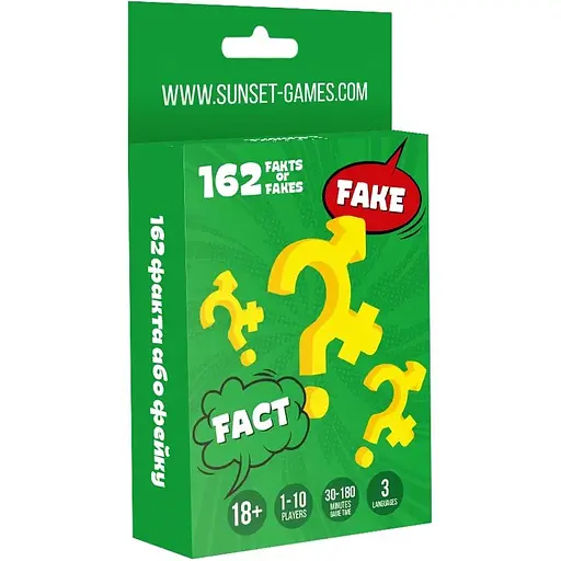 Гра для компаній Sunset Games 162 факти чи фейки? 54 картки)