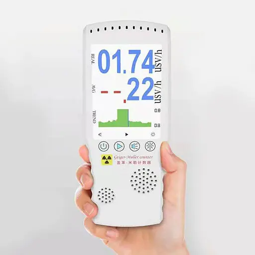 Дозиметр радіації радіометр лічильник гейгера з великим LCD екраном на акумуляторі Meterk Air-02 (100845) - фото 4