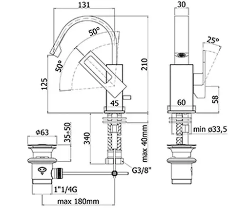 Змішувач для біде Paffoni Effi EF 837 CR, Хром - фото 2