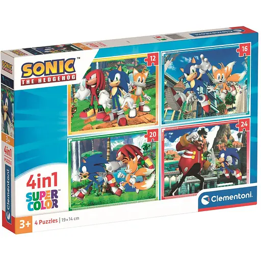  Пазл 4 в 1 Clementoni Sonic: 12+16+20+24 елементи (21522) - фото 1