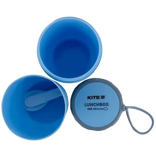 Ланч-бокс Kite круглий 450 мл блакитний (K23-187-2) - фото 6