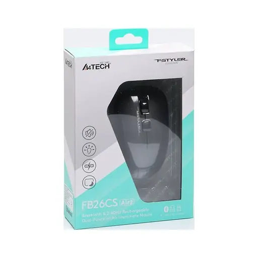 Мышка A4Tech FB26CS Air2 Wireless/Bluetooth Smoky Grey (4711421999090) - фото 11