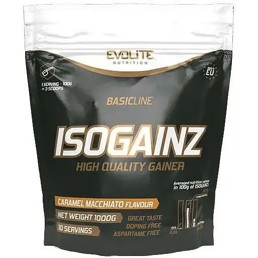 Гейнер Evolite Nutrition IsoGainz, 1 кг - Карамельне мак'ято