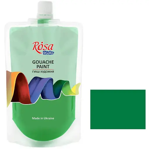 Краска гуашевая Зеленая светлая (910) 200 мл Rosa Studio