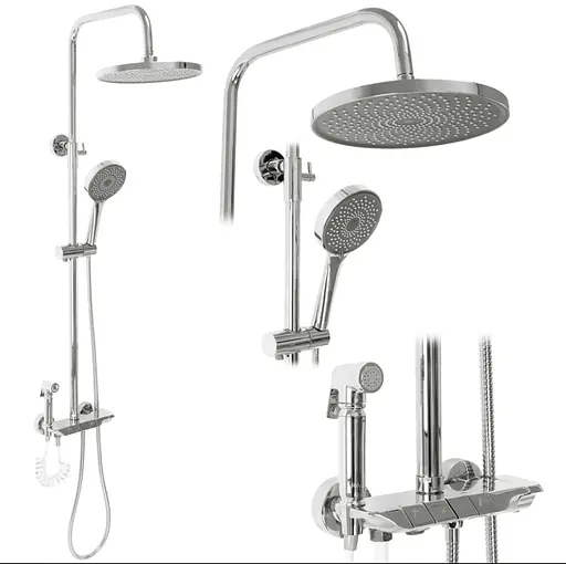 Душовя система Rea Max з термостатом та виливом хром REA-P6616, Хром - фото 4