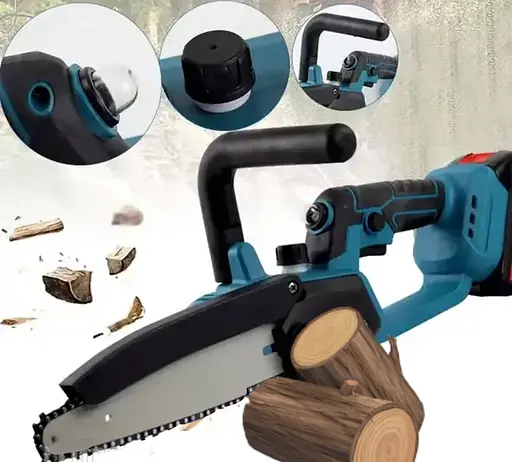 Бездротова акумуляторна міні ланцюгова пилка chain saw 8 дюймів з подачею олії 2 акб і зарядним пристроєм  - фото 2