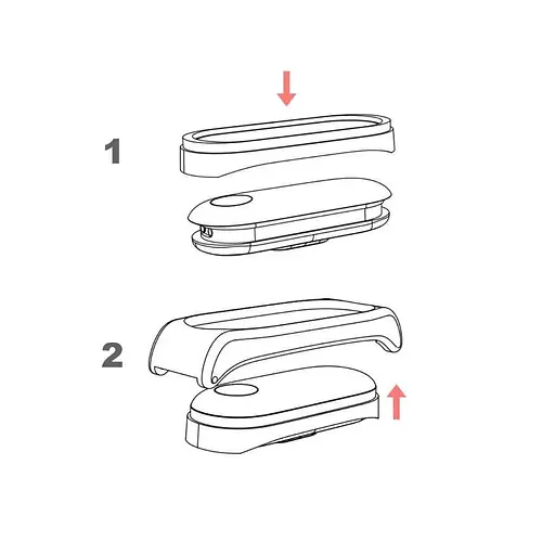 Шкіряний ремінець MiJobs для фітнес-браслета Xiaomi Mi Band 3 и 4 Type B білий, тримач - сріблястий - фото 6
