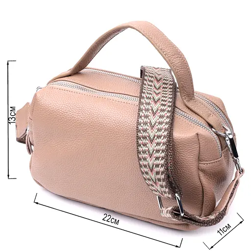 Прямоугольная сумка для женщин Vintage на два отделения из натуральной кожи 22х13х11 см sum0028995 - фото 3