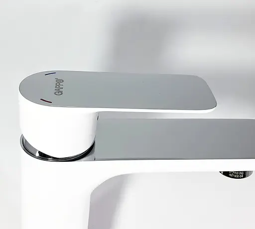 G1048 Змішувач для умивальника гайка білий/хром Ø35 Gappo Noar 1/8 Білий - фото 7