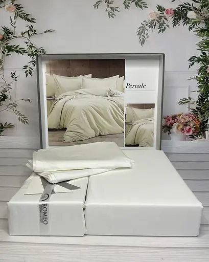 Постільна білизна Percale Krem Сатин Преміум Romeo Home pbe0051811 - фото 2