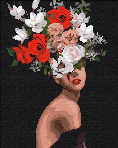 Картина за номерами на підрамнику Brushme Думки в квітах