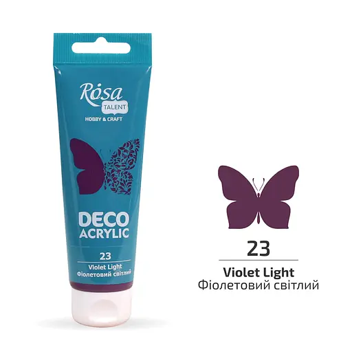 Акрил для декора Фиолетовый светлый (23) матовый 75 мл Rosa Talent - фото 1