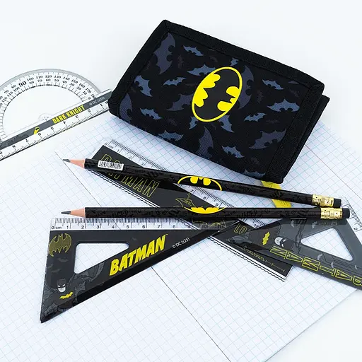 Набор Kite DC Comics линейка 15 см, 2 угольника, транспортир (DC25-282) - фото 3