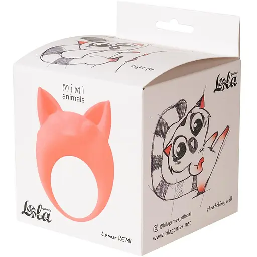 Виброкольцо Lola Games MiMi Animals Lemur Remi 7.4 см оранжевое - фото 3