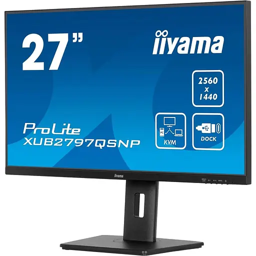 Монітор 27" Iiyama ProLite XUB2797QSNP-B1 QHD IPS 100Hz (XUB2797QSNP-B1) - фото 2