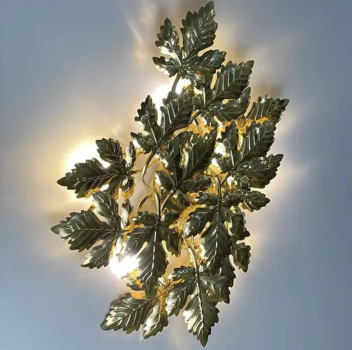 Світильник у флористичних мотивах з фактурного листя Line F Арт. WB5034-600-4P - фото 3