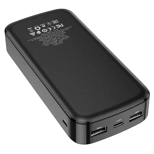 Універсальна мобільна батарея Borofone Mike BJ17A 20000mAh 10W (Чорний) - фото 3