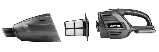 Пылесос аккумуляторный Graphite Energy+ 18В 34Вт 3.8 кПа контейнер 0.5 л HEPA 1.37 кг без АКБ и ЗП - фото 5