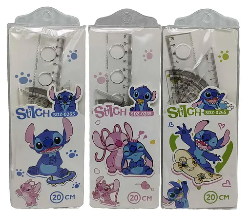 Набір лінійок Стіч, 20 см, трикутники, NO-11 (В асортименті) - фото 2