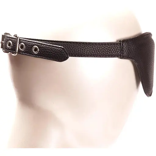 Маска на очі Pornhub Faux LeaTher Mask екошкіра, чорна - фото 3