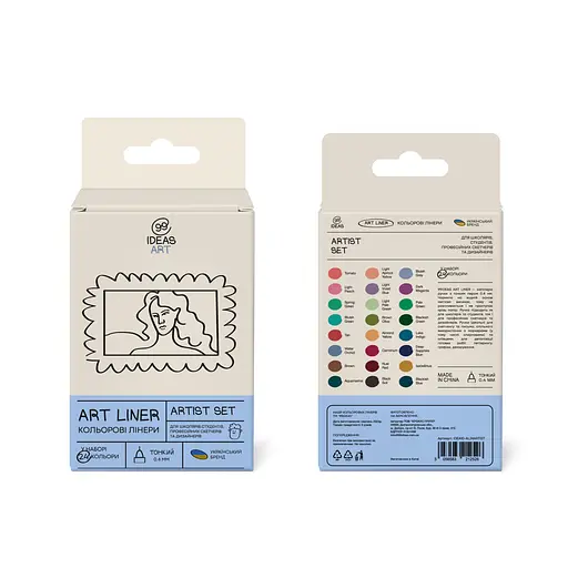 Набір кольорових лінерів, 24 кольори, 24 set Artist set, IDEA10-AL24ARTIST, 99IDEAS - фото 2